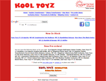 Tablet Screenshot of kooltoyz.ca